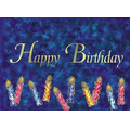 Blue Happy Birthday Candles Everyday Greeting Card (5"x7")